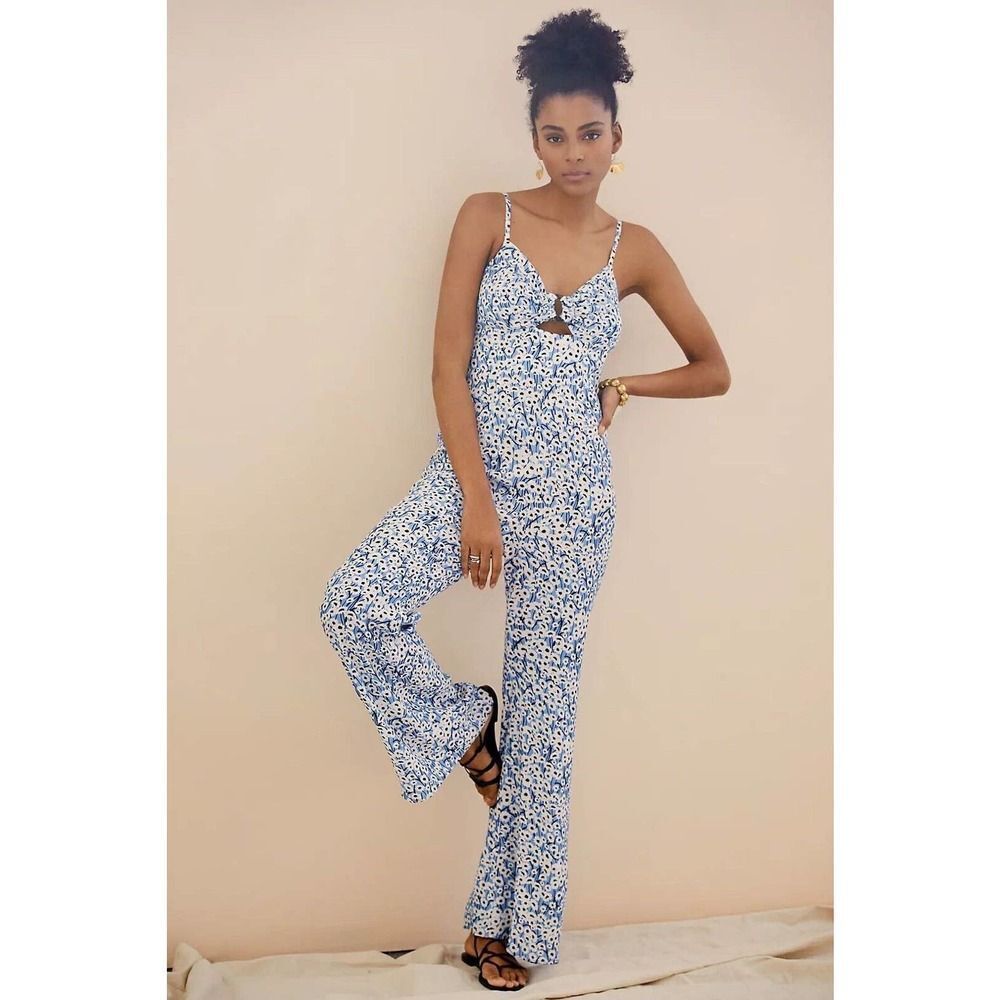 Anthropologie Hutch Ditsy Print Jumpsuit